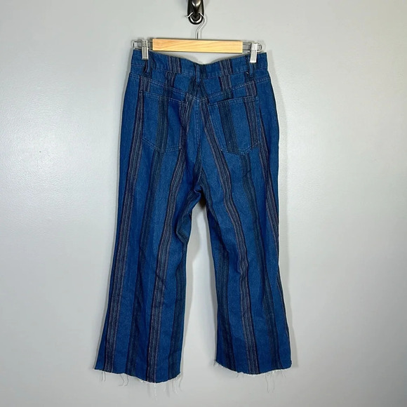 Cider High Waisted Retro Striped Flare Jeans Women’s Size Small - Picture 4 of 11